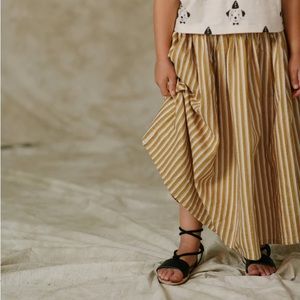 NWT Rylee + Cru pinstripe maxi skirt in mustard